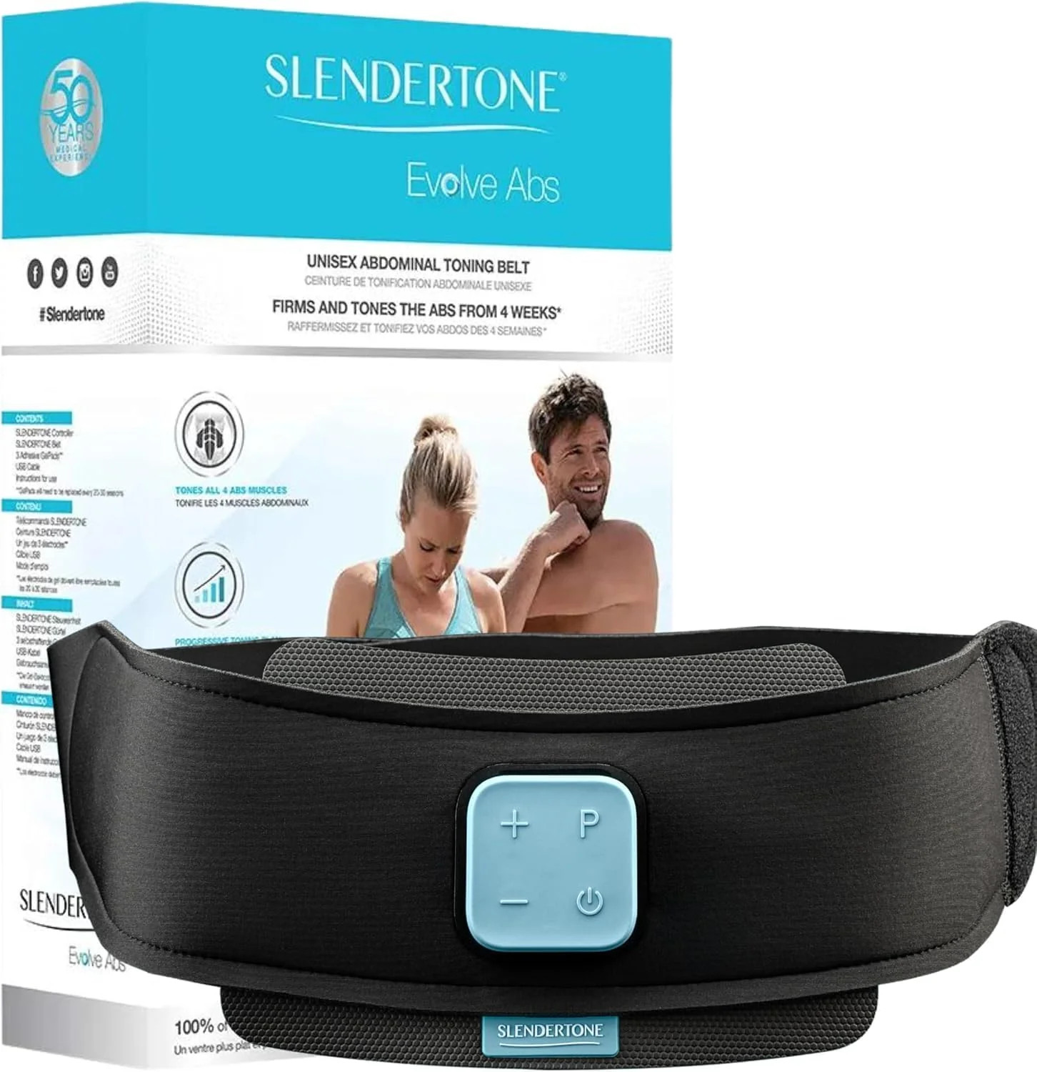 Entrenador de abdominales Slendertone Evolve, dispositivo de entrenamiento EMS,