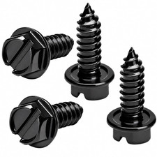 Rustproof License Plate Screws for US Domestic Vehicles Select Imports Stain
