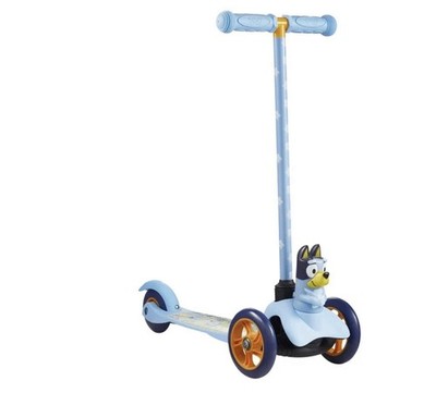 Bluey Ride-N-Glide Buddies 3D Toddler Scooter Ages 3+ Blue Store Damaged box New