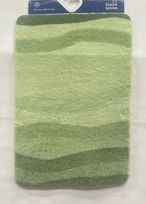 Kleine Wolke Badteppich Microfaser Badvorleger Badematte Grün 90 x 60 cm Teppich