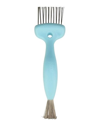 Olivia Garden Brush Cleaner 2-tools-in-1 Blue 1 inch / 25mm