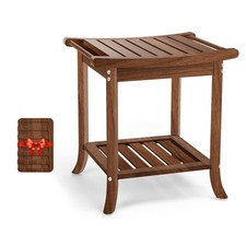 Anyprime Teak Shower Benches for Inside Shower   Waterproof Wood Shower Stool...