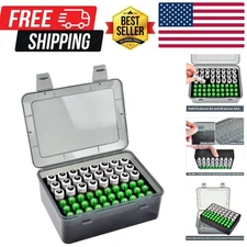 Battery Storage Organizer Holder Holds 54 AA AAA Batteries, Box Cases Garage ...