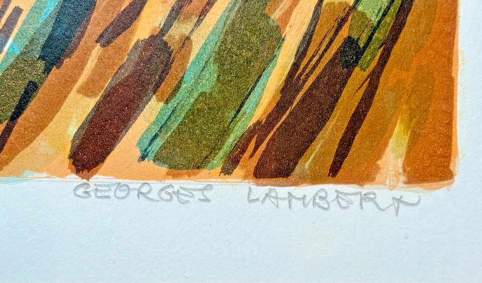 Large Original GEORGES LAMBERT Lithograph - Numbered & Signed - Image 3 of 4