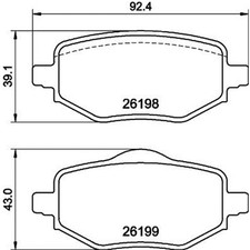 Hella Bremsbeläge hinten für Citroen C4 DS Ds Opel Corsa Mokka Peugeot 2008 208