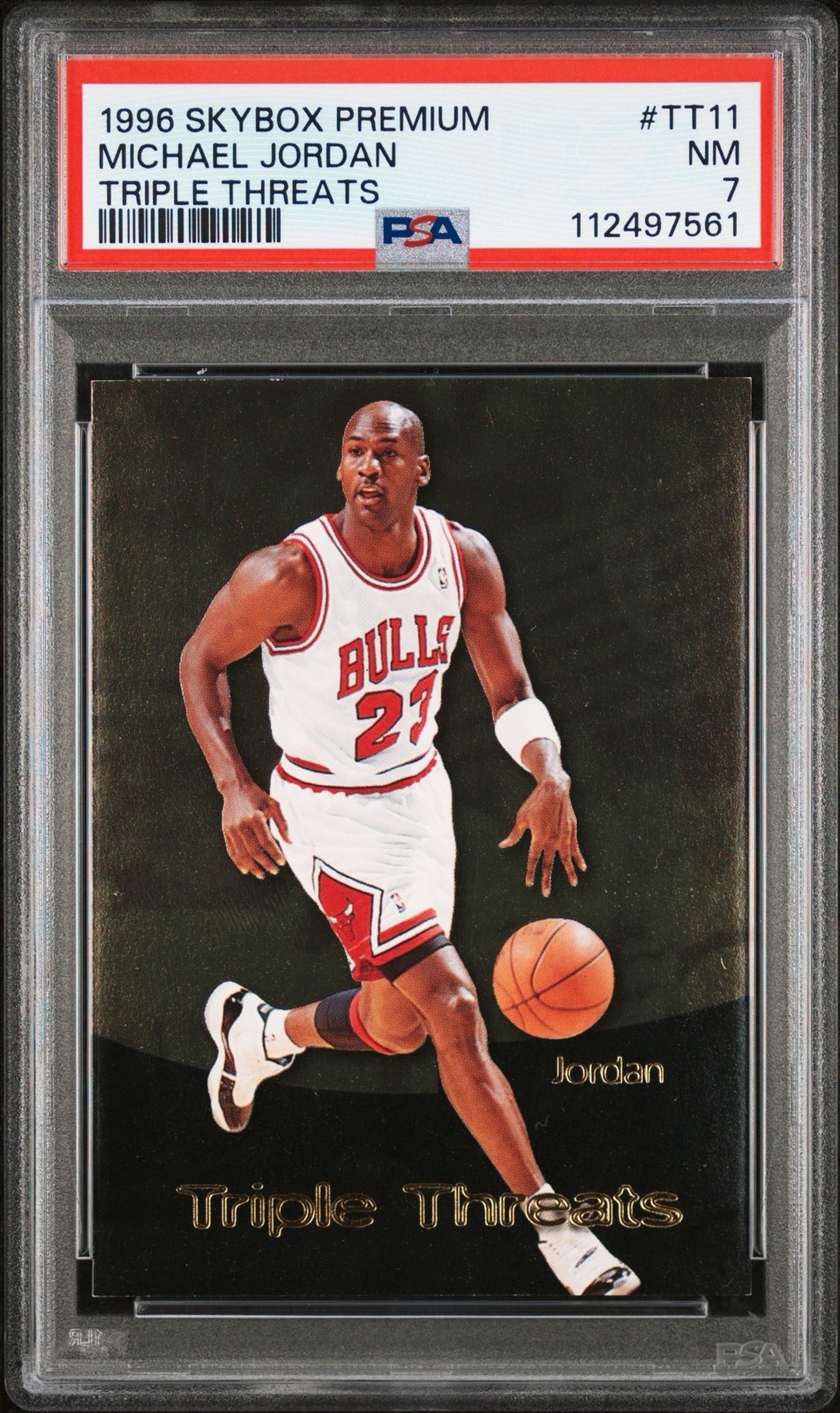 1996-97 Skybox Premium - Triple Threats Michael Jordan #TT11 PSA 7