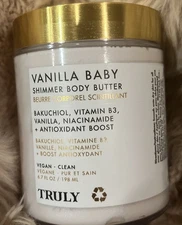 Truly Beauty Vanilla Baby Shimmer Body Butter 6.7 fl oz / 200 mL New in Box