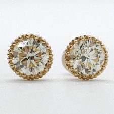 Jewelry Pierced Earring Natural Diamond 2.025ct Gold 3135203