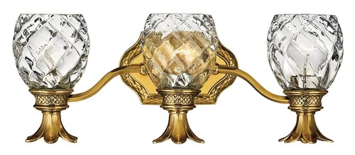 Hinkley Bath Plantation Medium Three Light Vanity 21" Burnished Brass - Picture 9 of 9