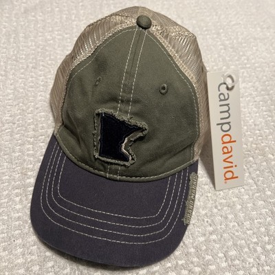 Camp David Hat SnapBack Mesh Logo Ball Cap Adjustable Adult Size Blue Green NWTs