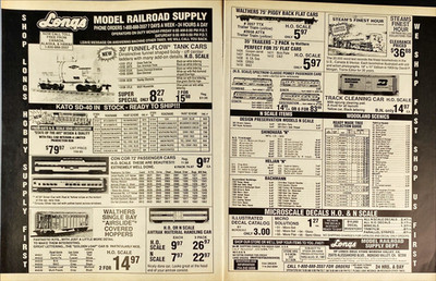 Longs Drug Stores Model Railroad Supply 2-Page Vintage Print Ad 1991