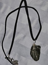 Real Green Sea Glass Wire Wrapped Pendant Necklace