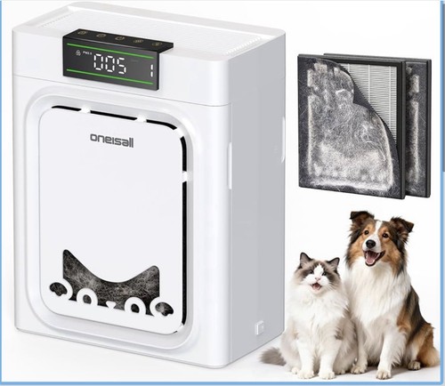 Air Purifiers for Home Pets with Double-Sided HEPA Washable Filters,Large Roo...
