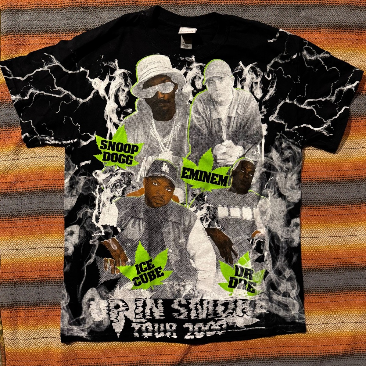 Backstock Co Up In Smoke Tour Dr Dre Snoop Dog Eminem AOP T-Shirt