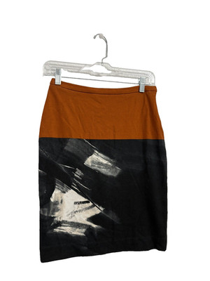 Max Mara Weekend Skirt 42 Orange Gray Mini