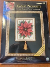 Dimensions Gold Nuggets Cross Stitch Kit Poinsettia Elegance 8680
