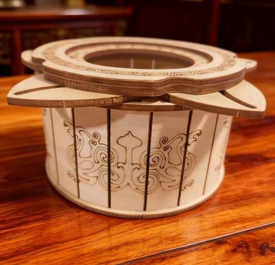 3D Wooden Puzzle Box DIY Mechanical Secret Storage Brain Teaser