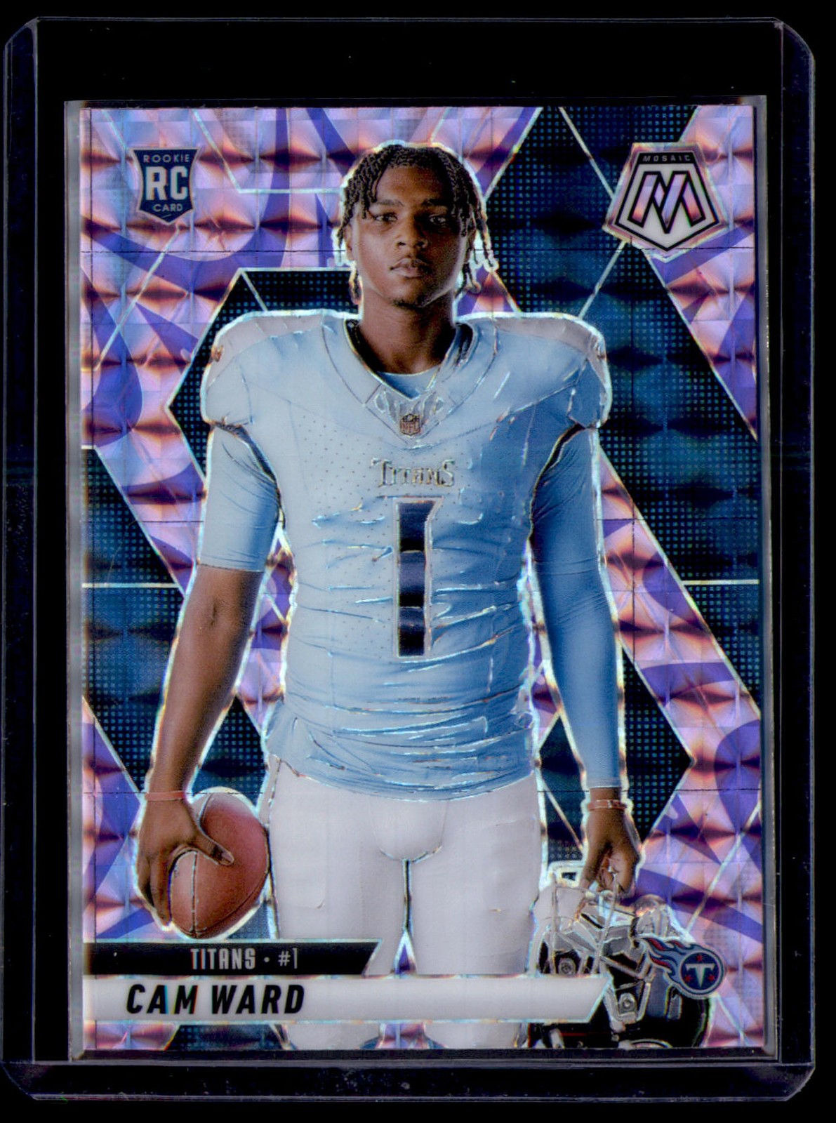 2025 Panini Mosaic #272 Cam Ward Mosaic Camo Pink