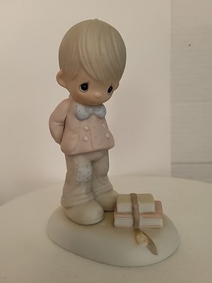 Vintage Precious Moments ''IT'S WHAT'S INSIDE THAT COUNTS'' 1979 Porcelain Bisque 