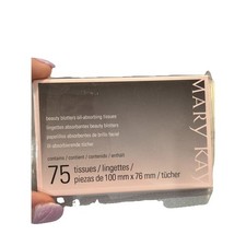 Mary Kay Beauty Blotters Oil Blotting Absorbing Sheets 75 Tissue Count NEW