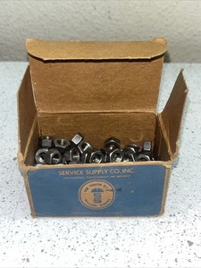 Vintage Box Of (100) 1/4-20 Nsf Hex Nuts By The House Of A Million Screws
