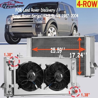 4Row Radiator Shroud+Fan For Land Rover Discovery I/II 3.9 4.0L RO3010105 87-15