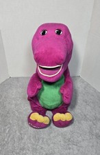 Vintage Large Talking 24  Barney Purple Dinosaur Plush Stuffed Animal Read 