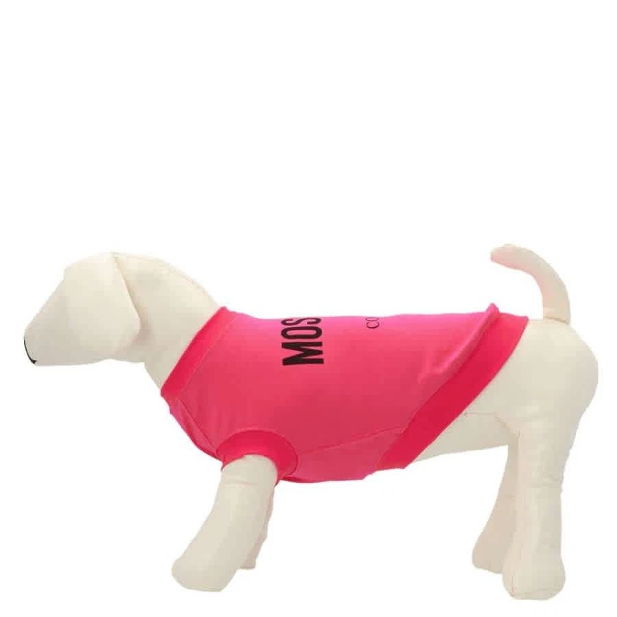 Gilet Maglione per Cani Moschino Fuschia Pets Capsule Stampa Logo Marca Taglia 40 cm