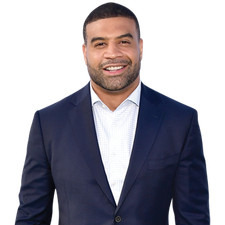 Shawne Merriman (Suit) Half Body Buddy Cutout