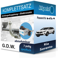 Für Kia Sorento 15-20 G.D.W. Anhängerkupplung abnehmbar + 7polig E-Satz neu