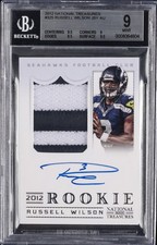 2012 PANINI NATIONAL TREASURES #325 RUSSELL WILSON ROOKIE RC /99 BGS 9 AUTO 10