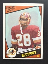 1984 Topps DARRELL GREEN RC Rookie Football Card #380 | HOF | Redskins NM-MT +. rookie card picture