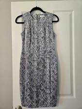 Womens Calvin Klein Size 4 Snakeskin Sheath Dress