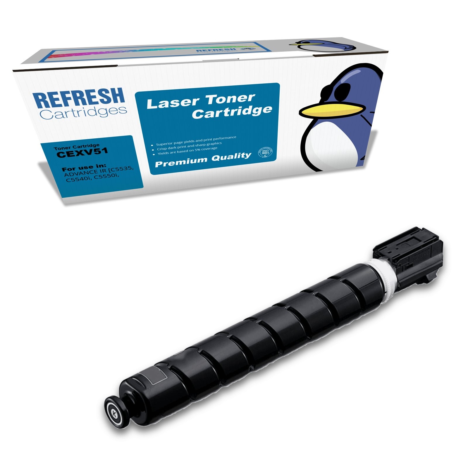 Refresh Cartridges Black C-EXV51BK Toner Compatible With Canon Printers