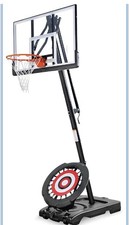 NIB IE Sportowa obręcz do koszykówki (7,5-10 stóp. Regulowana wysokość Rebounder przenośna)