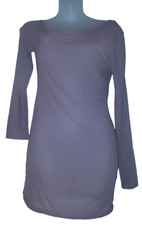 Dazy Women's Bige Long Sleeve Mesh Overlay Mini Dress Size XL BG 12