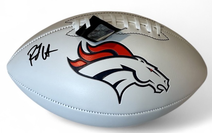 RJ Harvey Signed Denver Broncos Logo Football (JSA) | eBay