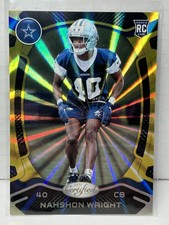 Nahshon Wright FOTL MIRROR GOLD 2021 Certified Rookies 13/15 #197 Rookie RC JG