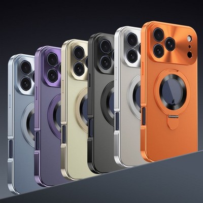For iPhone 17 Pro Max 16 15 14 13 mit Privacy-Glas Magsafe 150° Ständer Hülle