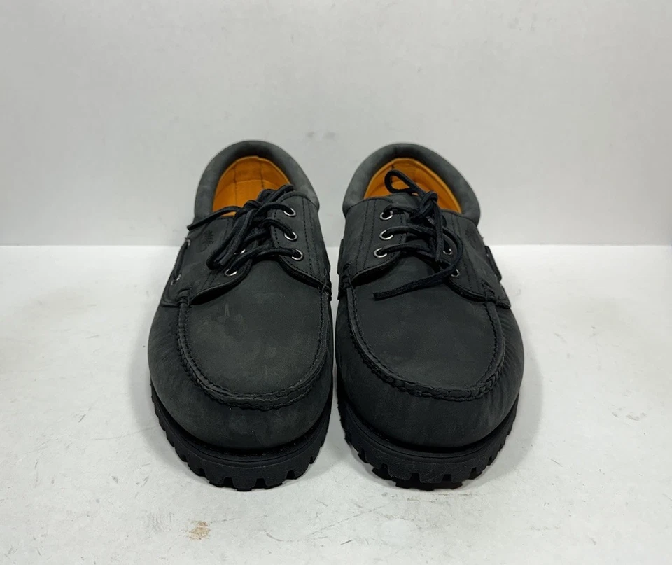 Timberland 3 Eye Lug Boat Shoes Mens Sz 15 Wide Black Nubuck Casual Shoes - Image 2 of 4