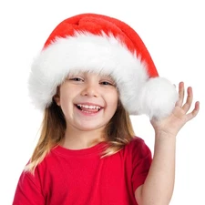 Kids Toddler Santa Hat, Xmas, Extra Thicken Classic Fur, Holiday, Party, Velvet