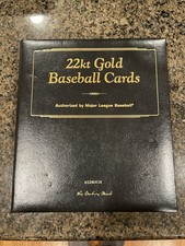Danbury Mint 22kt Gold Baseball Cards Binder Partial Set 19/52 MLB Legends
