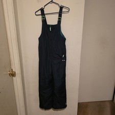 Champion Blue Kids Snow Overalls / Bib with Green Trim Size Large