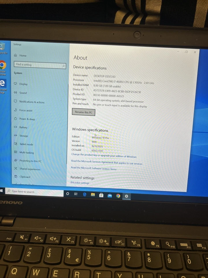 Lenovo ThinkPad X240 | i7-4600U | With Charger - Image 3 of 4