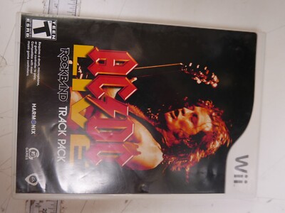Wii Rock Band AC/DC Track Pack (Nintendo Wii, 2008) with manual open ...