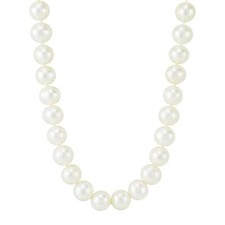 Finecraft '7-8 mm White Freshwater Pearl Strand Necklace' in 14K Yellow Gold