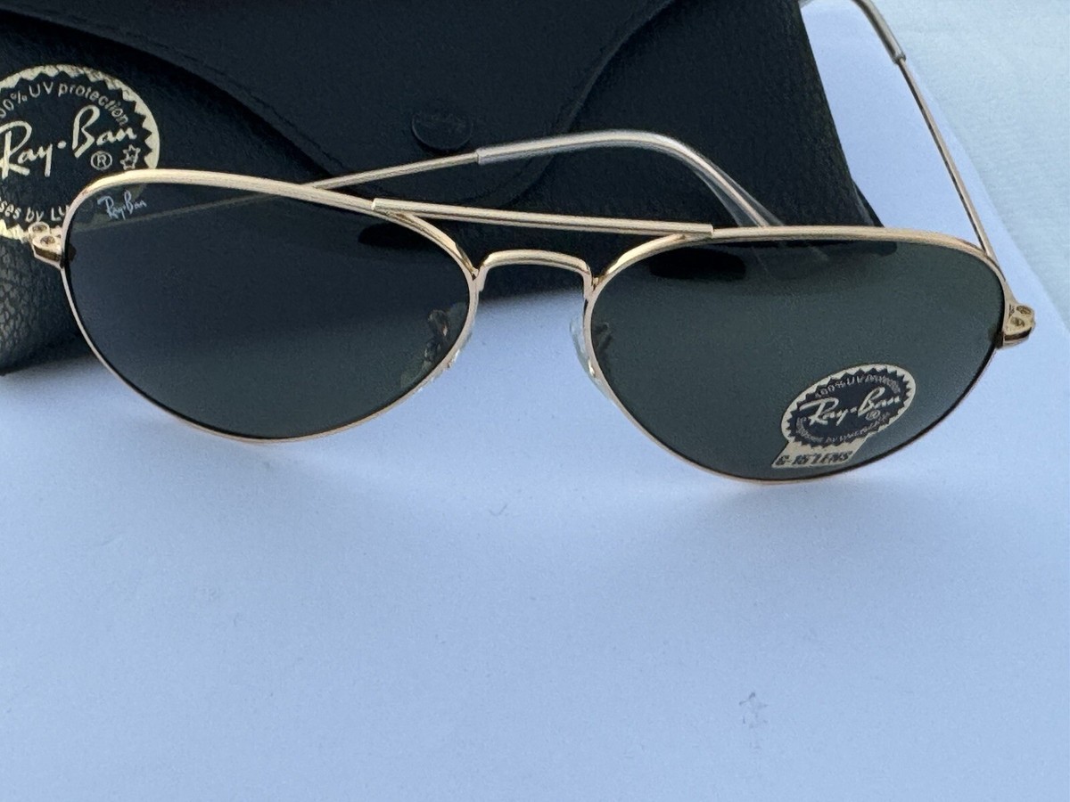 Ray-Ban RB3025 L0205 Aviator Arista Gold Frame Green G-15 Lenses