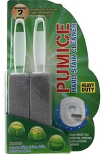2 PACK Pumice Cleaning Stone with Handle Toilet Bowl Cleaner Hard Water Ring