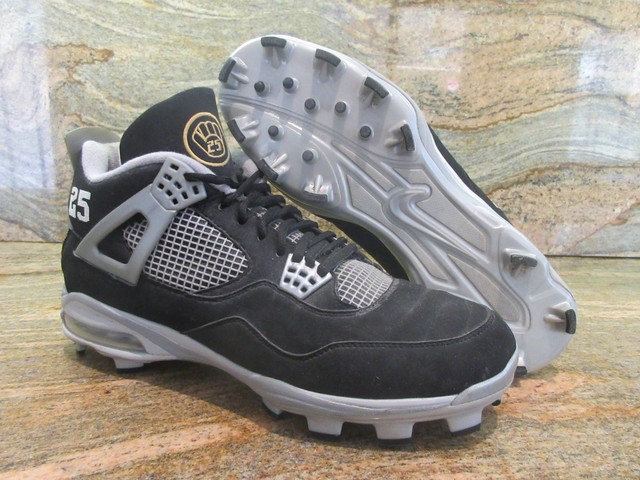 UNRELEASED Nike Air Jordan 4 Retro Promo Sample SZ 11.5 Andruw Jones PE Atlanta | eBay