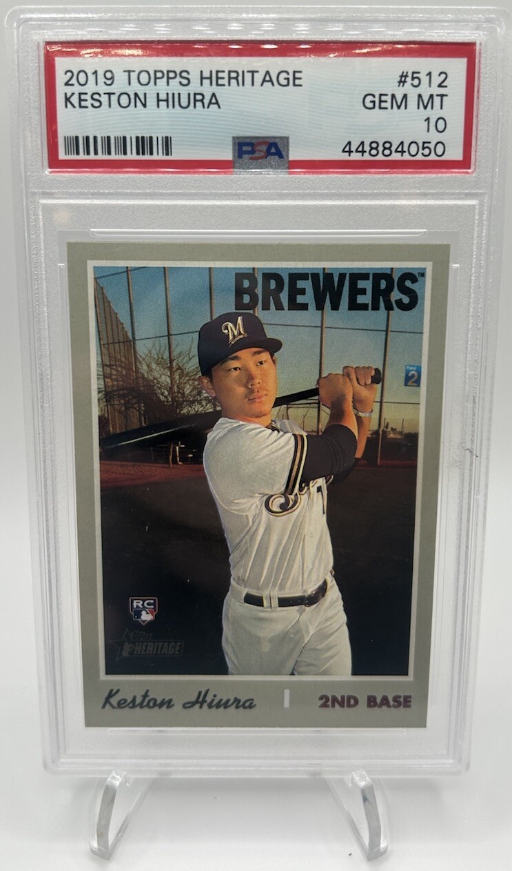 2019 Topps Heritage High Number - Batting Pose #512 Keston Hiura (RC) PSA 10